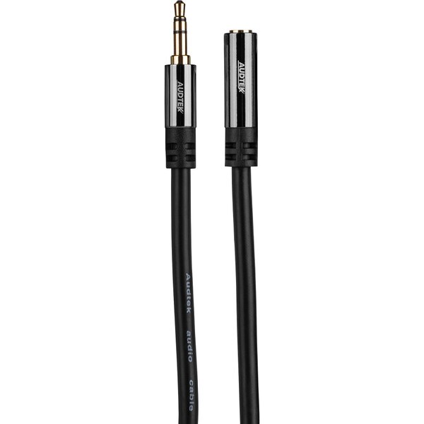 Main product image for Audtek 35SMFC-25 25 ft. Premium Slim 3.5mm Stereo Male to Female Dual Shielded Audio Cable 24 AWG BC181-926